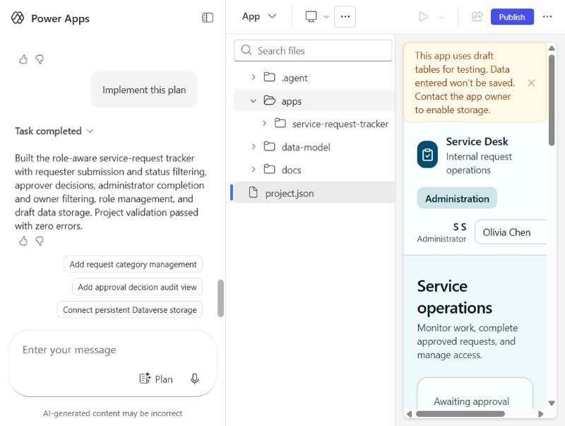 Split view with the file tree expanded