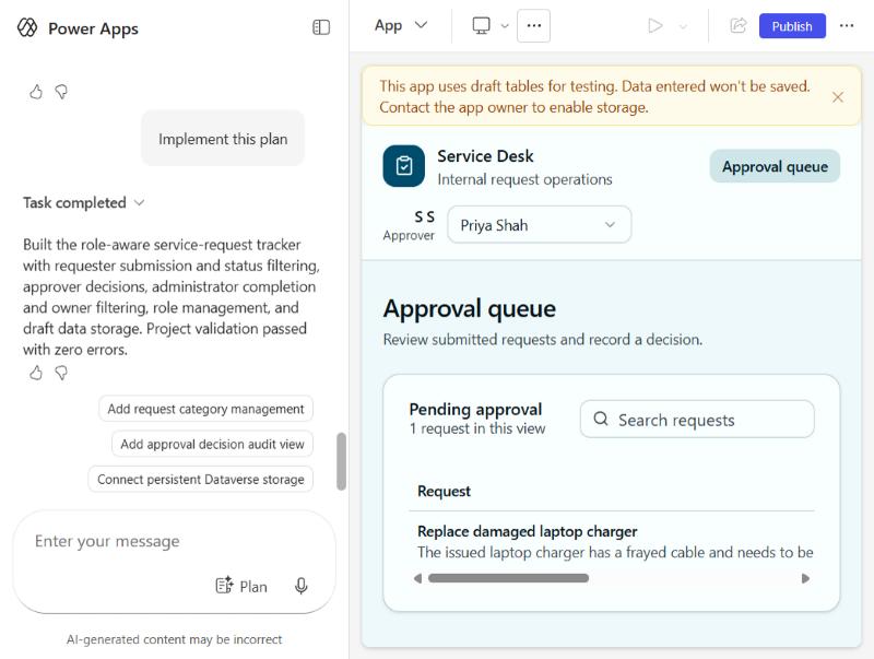 The approver's approval queue